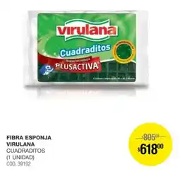 Atomo Conviene Virulana fibra esponja cuadraditos oferta