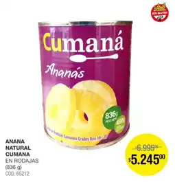 Atomo Conviene Cumaná ananás cumana en rodajas oferta