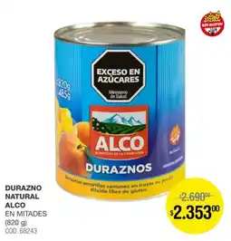 Atomo Conviene Alco durazno natural en mitades oferta