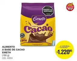 Atomo Conviene Emeth alimento a base de cacao oferta