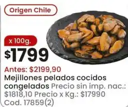 Coto Mejillones pelados cocidos congelados oferta