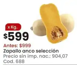 Coto Zapallo anco selección oferta