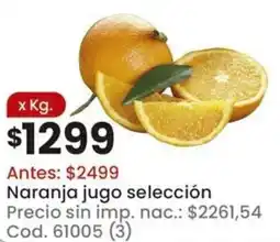 Coto Naranja jugo selección oferta