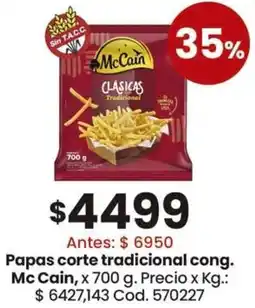 Coto McCain papas corte tradicional cong. oferta