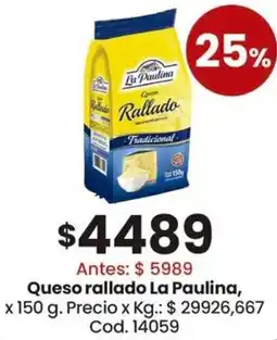 Coto La paulina queso rallado oferta