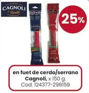 Cagnoli en fuet de cerdo/serrano