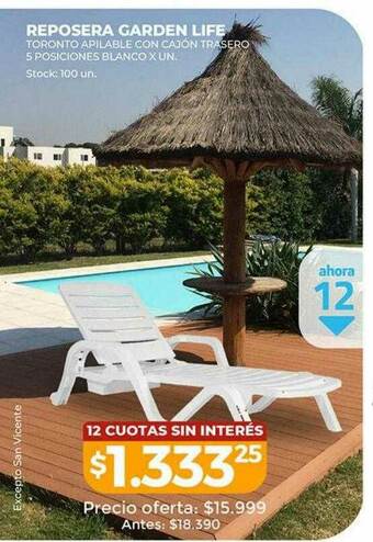 Super MAMI Reposera Garden Life oferta