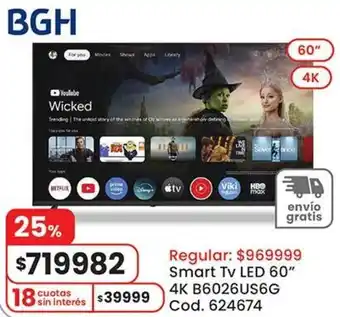 Bgh smart tv led 60"