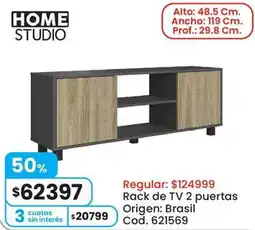 Coto Home studio rack de tv 2 puertas oferta