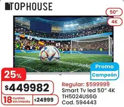 Coto Tophouse smart tv led 50" oferta