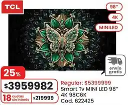 Coto Tcl smart tv mini led 98" oferta