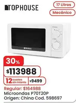 Coto Tophouse microondas P70T20P oferta
