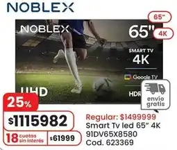 Coto Noblex smart tv led 65" oferta