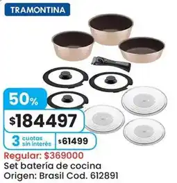 Coto Tramontina set batería de cocina oferta