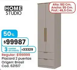 Coto Home studio placard 2 puertas oferta