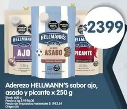 Supermercados Buenos Días Hellmann's aderezo sabor ajo asado y picante oferta
