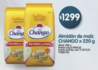 Chango almidón de maíz