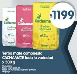 Supermercados Buenos Días Cachamate yerba mate compuesta toda la variedad oferta