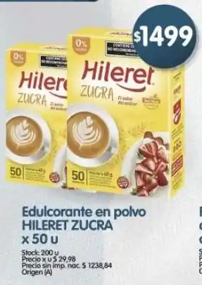 Supermercados Buenos Días Hileret zucra edulcorante en polvo oferta