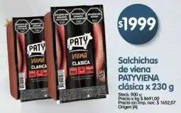 Supermercados Buenos Días Patyviena salchichas de viena clásica oferta