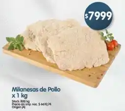 Supermercados Buenos Días Milanesas de pollo oferta