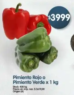 Supermercados Buenos Días Pimiento rojo o pimiento verde oferta