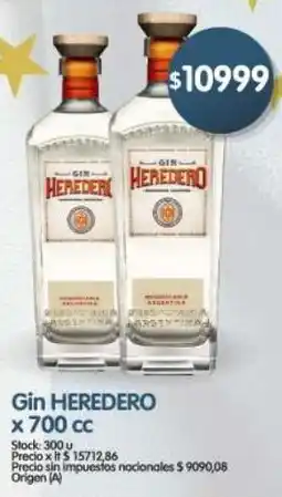 Supermercados Buenos Días Heredero gin oferta