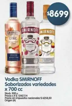 Supermercados Buenos Días Smirnoff vodka saborizados variedades oferta