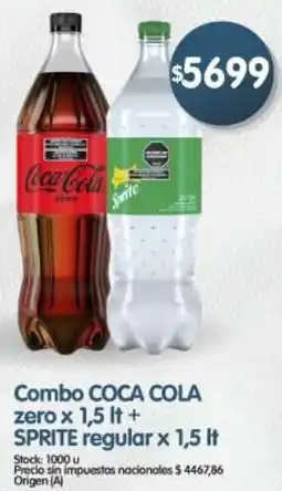 Supermercados Buenos Días Coca cola combo zero oferta