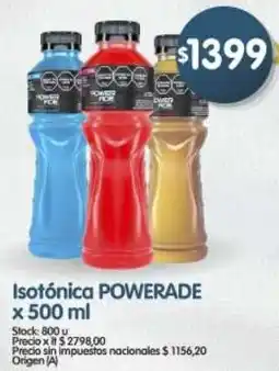 Supermercados Buenos Días Powerade isotónica oferta
