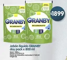 Supermercados Buenos Días Granby jabón líquido doy pack oferta