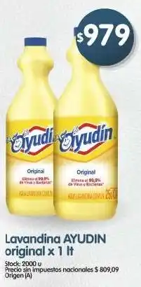 Supermercados Buenos Días Lavandina ayudín original oferta