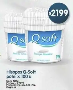 Supermercados Buenos Días Q-soft hisopos pote oferta