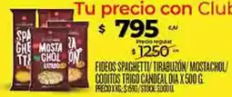 Supermercados DIA Dia fideos spaghetti/tirabuzón/mostachol coditos trigo candeal oferta