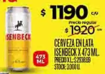 Isenbeck cerveza en lata