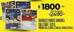 Supermercados DIA Dia ravioles varios sabores oferta