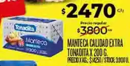 Supermercados DIA Tonadita manteca calidad extra oferta