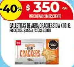 Supermercados DIA Dia galletitas de agua crackers oferta