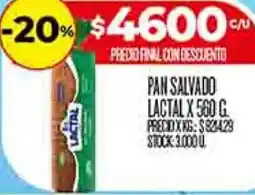 Supermercados DIA Lactal pan salvado oferta
