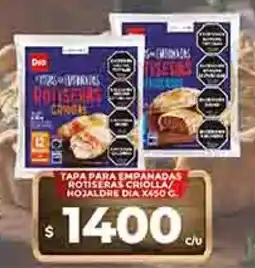 Supermercados DIA Dia tapa para empanadas rotiseras criolla/ hojaldre oferta