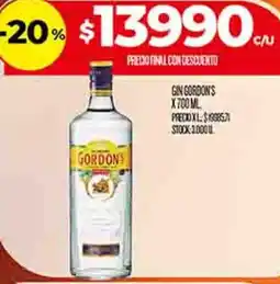 Supermercados DIA Gordon's gin oferta