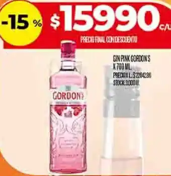 Supermercados DIA Gordon's gin pink oferta