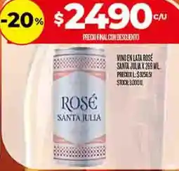Supermercados DIA Rosé santa julia vino en lata oferta
