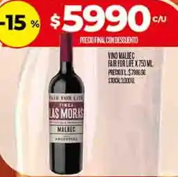 Supermercados DIA Fair for life vino malbec oferta