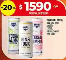 Supermercados DIA Gin & tonic vodka en lata pomelo! lima oferta