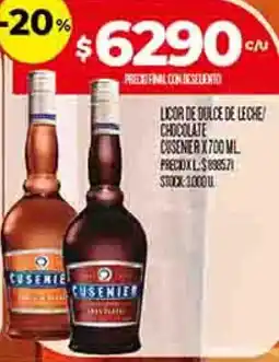 Supermercados DIA Cusenier licor de dulce de leche chocolate oferta