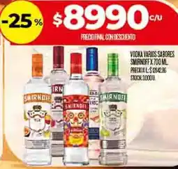 Supermercados DIA Smirnoff vodka varios sabores oferta