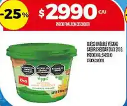 Supermercados DIA Dia queso untable vegano sabor cheddar oferta