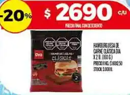 Supermercados DIA Dia hamburguesa de carne clasica oferta