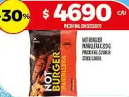 Supermercados DIA Not burger parrillera oferta